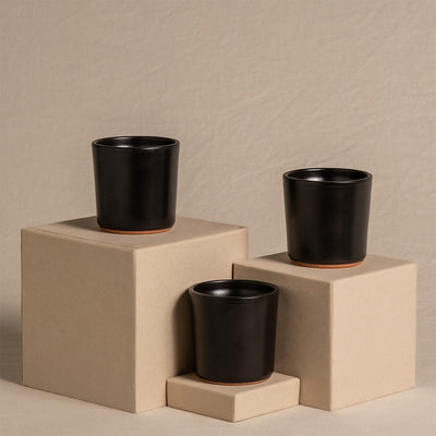 Keramik Baby-Topfset 'Sencillo' (3 Stk.) von feey in der Farbe schwarz