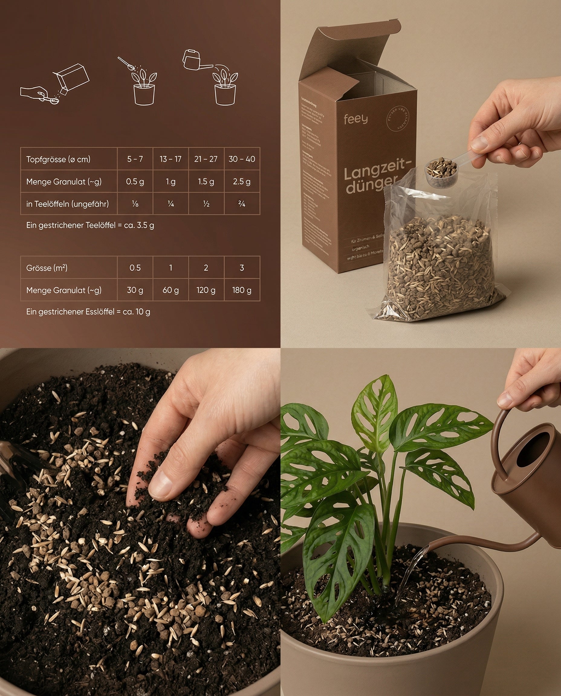 Langzeitdünger für Zimmer- & Balkonpflanzen