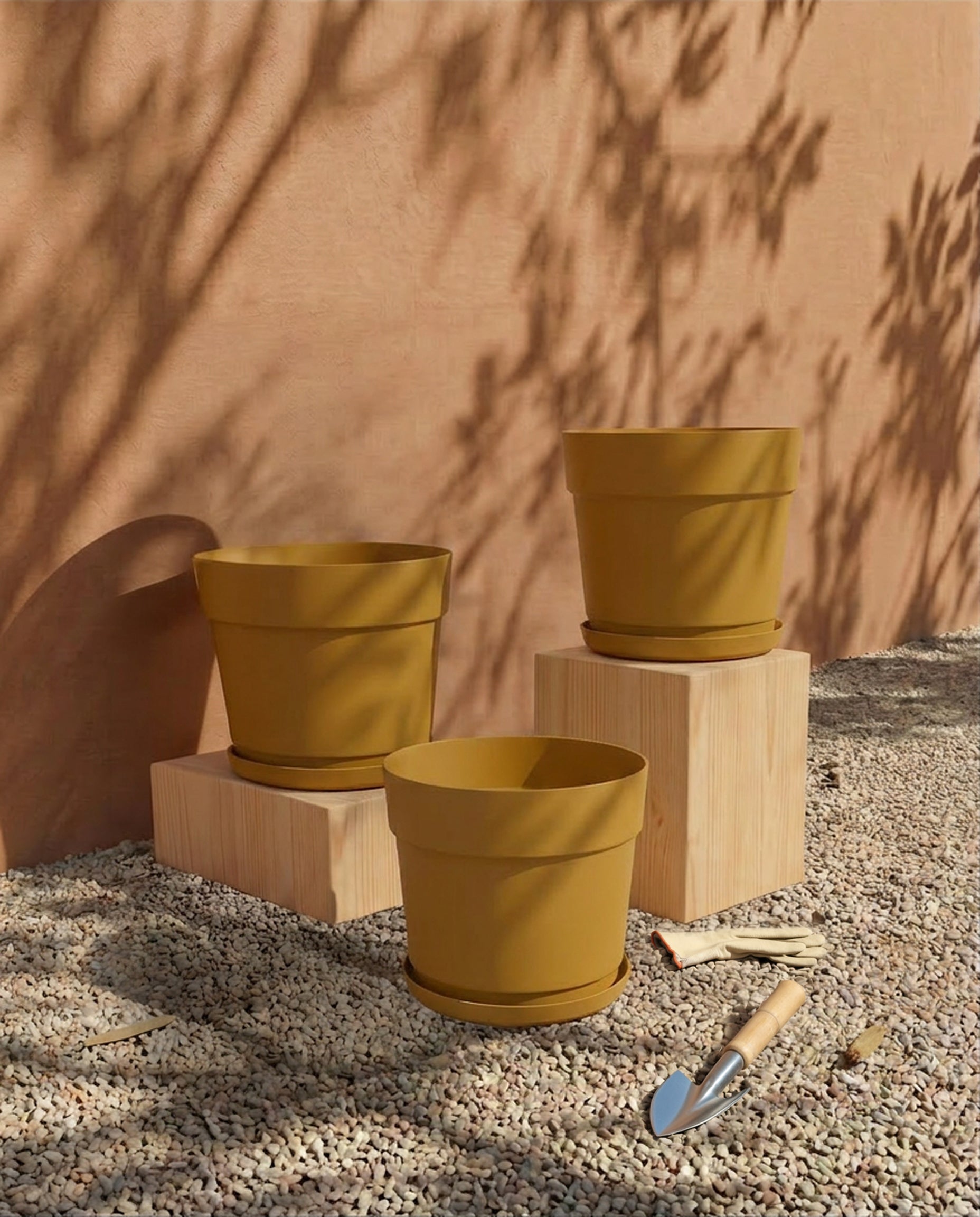 Pflanzkübel-Set 'Bloom' (3× 19)