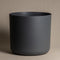 Anthrazitfarbener Übertopf mit 35cm Durchmesser.