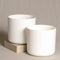 Zwei Kunststoff-Topf Lumi 14 cm in weiss