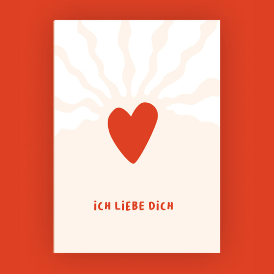 Allgemeine Grusskarten für Geschenke – Ich liebe Dich