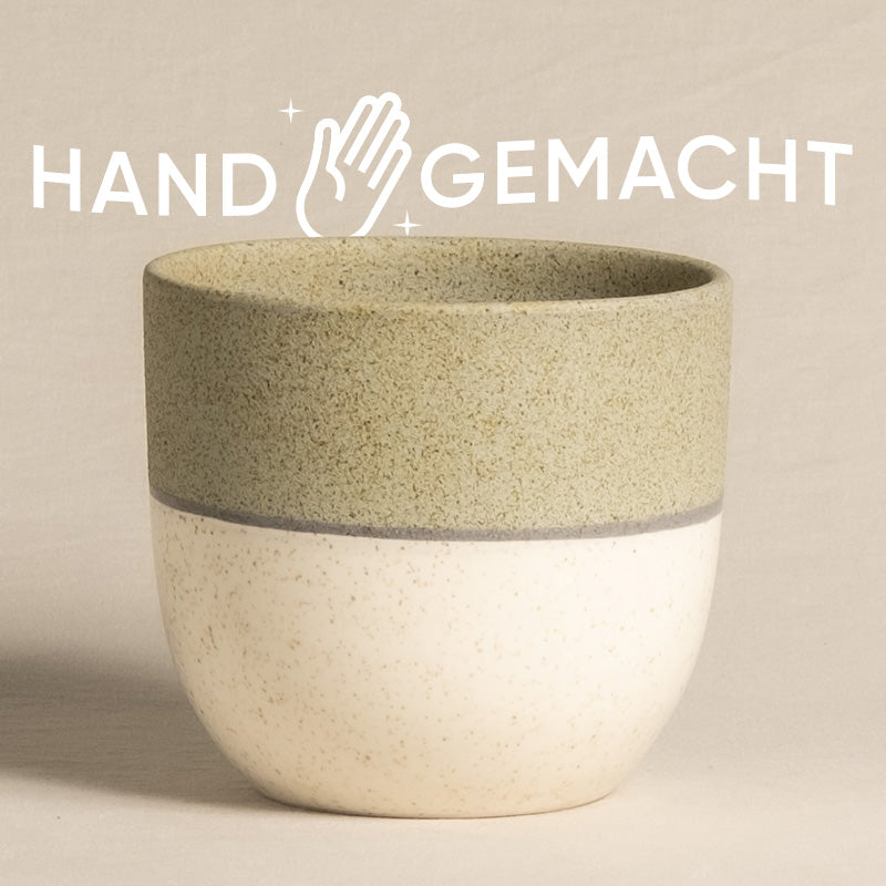 Grüner feey Keramik-Topf Variado mit Handgemacht Signet