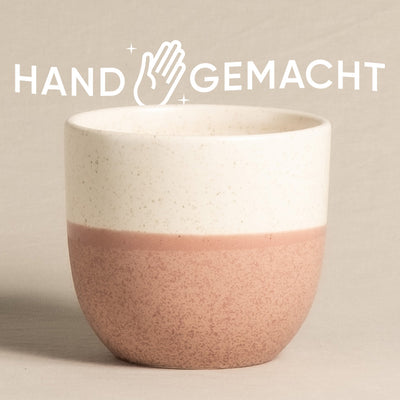 Pinker feey Keramik-Topf Variado mit Handgemacht Signet