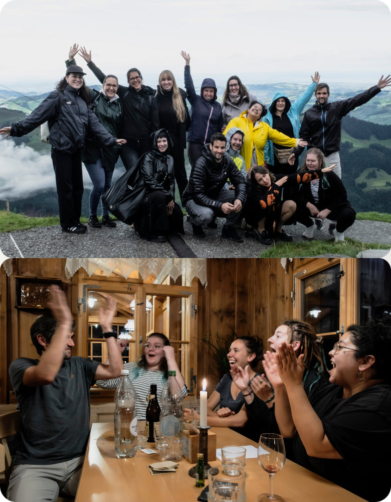 Collage vom feey-Teamevent 